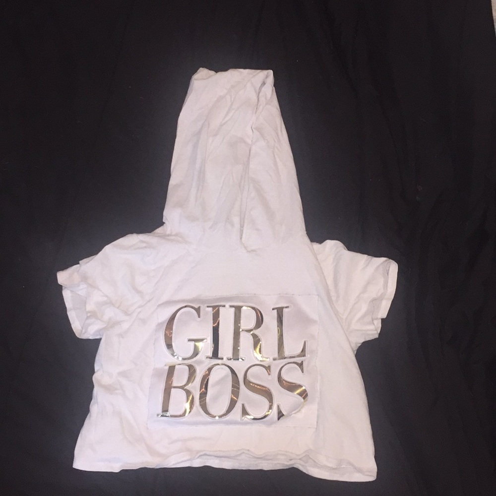 White crop top t-shirt by DAVIDA